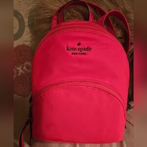 Neon Pink Kate Spade Backpack *large mini style*